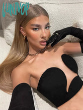 Lunivop Women Summer Soild Sexy Strapless Backless Black White Camis Bandage Tops 2024 Fashion High